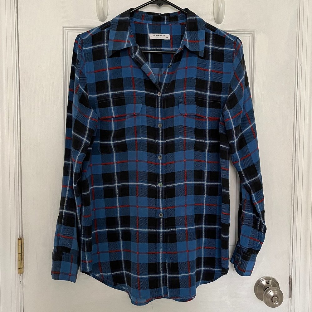 100% silk EQUIPMENT Femme button down in size S/P